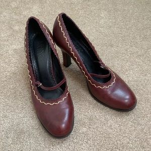 Franco Sarto Women’s Leather Mary Jane Heels. 9.5M